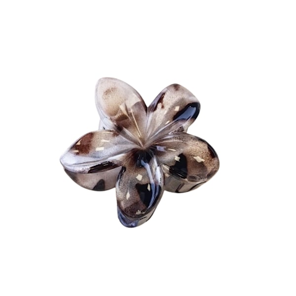 ECARLA - Blomformad hårspänne, Pearl panter