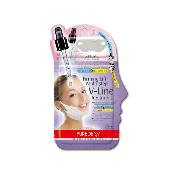 PUREDERM - MULTI STEP V-LINE 2-stegs uppstramande behandling för haka och käklinje, 2g + 8g