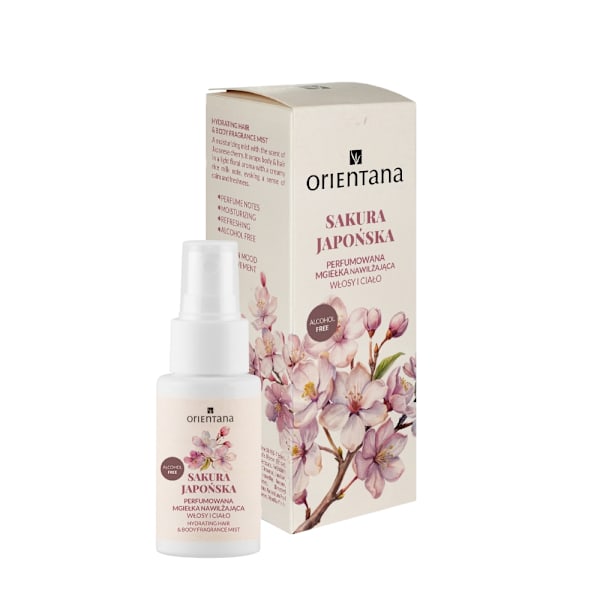 ORIENTANA Sakura Parfymerad Fuktgivande Mist för Kropp och Hår, 50 ml 50