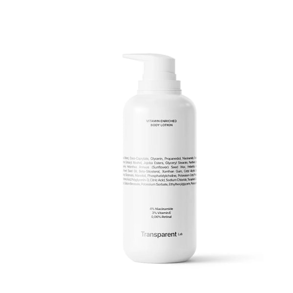 Transparent Lab - Vitamin Enriched Body Lotion - Kroppsbehandling med retinal, 400ml 400