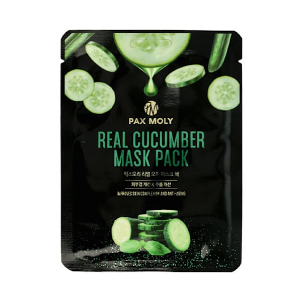 Pax Moly Real Cucumber Mask Pack 25ml - Uppfriskande och lugnande arkmask med gurkextrakt 25