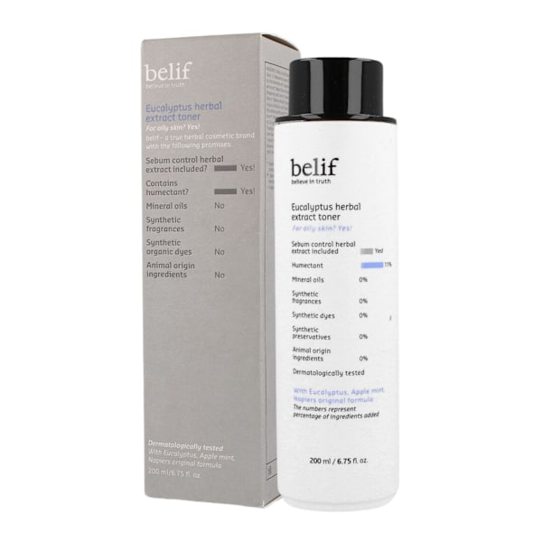 Belif Eucalyptus Herbal Extract Toner 200 ml - uppfriskande ansiktsvatten 200