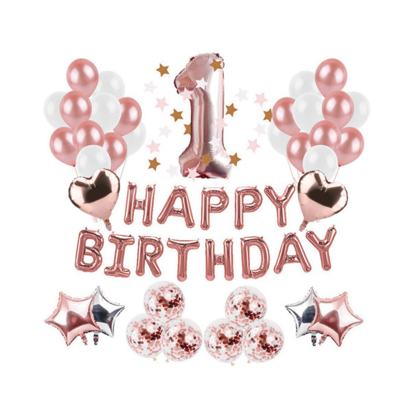 Grattis på födelsedagen alfabetet folie ballonger Set