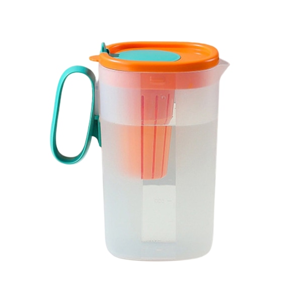 1550ML/2200ML vattenkruka Stor kapacitet Kylbeständig plast Stänksäker Robust kall vattenkokare Sommartillbehör-Orange