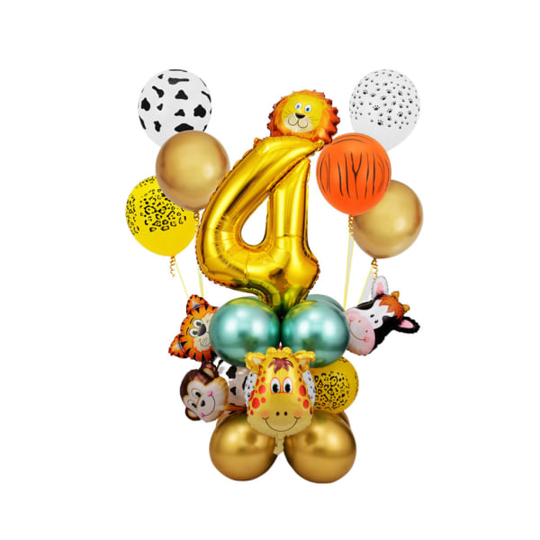 Animal Pattern Balloon Set 5# - Bedårande aluminiumfilm för temafester