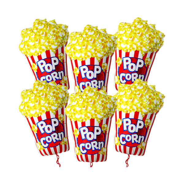 26 tums popcornformade folieballonger - filmkvällsdekorationer