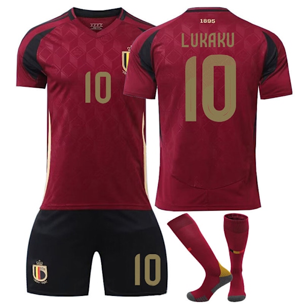 2024 Belgien hemmatröja Lukaku fotbollströjaset 28(150-160cm)