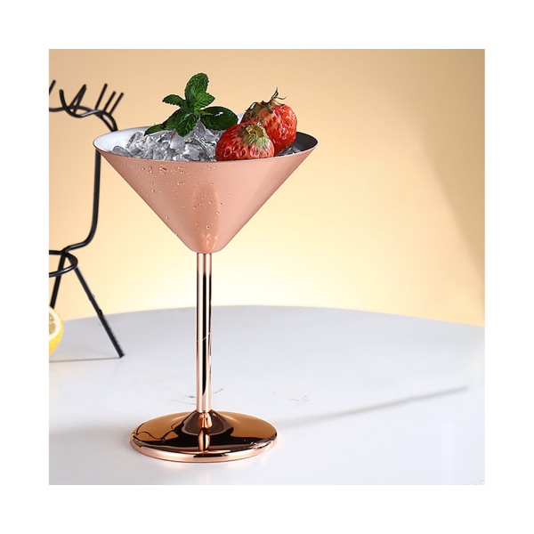 Unikt champagneglas i rostfritt stål modern stil - kopparpläterad färg