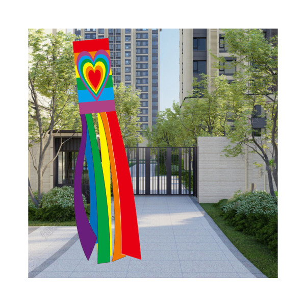 Färgglada Rainbow Patriotic strumpor - 2-pack hängande dekor
