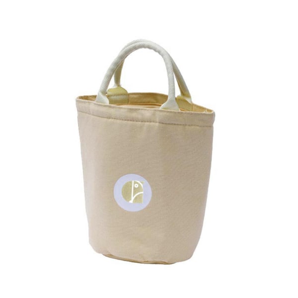 Chic Bento Bag Cylinder Universal Outdoors Thermal Bento - Beige