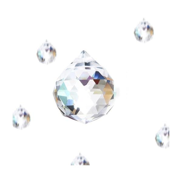 24 STK Rainbow kristallglaskulor för prismadekoration