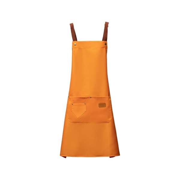 Mode Förkläde Klänning Tvättbar Bar Butik Caféer Skönhet Naglar - Orange
