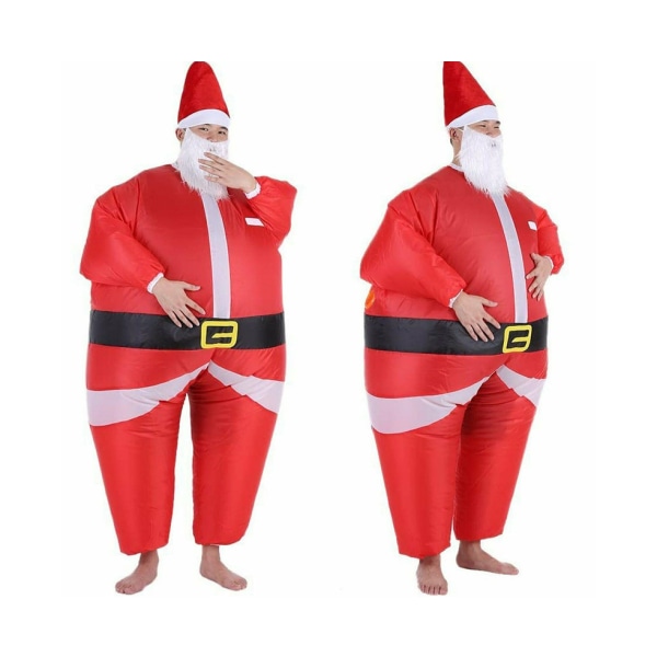 Uppblåsbar tomte juldräkt 200cm - Xmas Fancy Dress Party Kostym