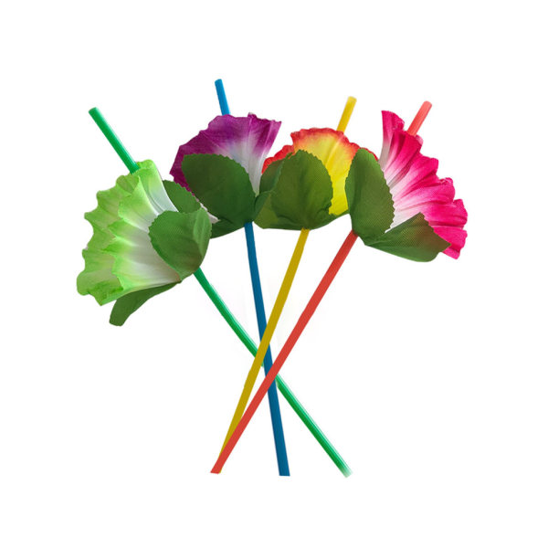 6st Creative Coconut Cups Plast Hawaiian Party Flower - Random Color