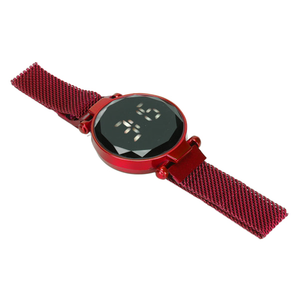 Kvinnor LED watch LED-pekskärm Stor skärm Slitstark legering Modedesign Digital LED- watch för flicka Kvinnor Vuxen Röd