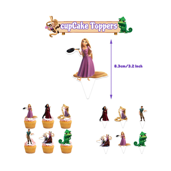 Rapunzel Princess Birthday Party - Ballonger och banderoll
