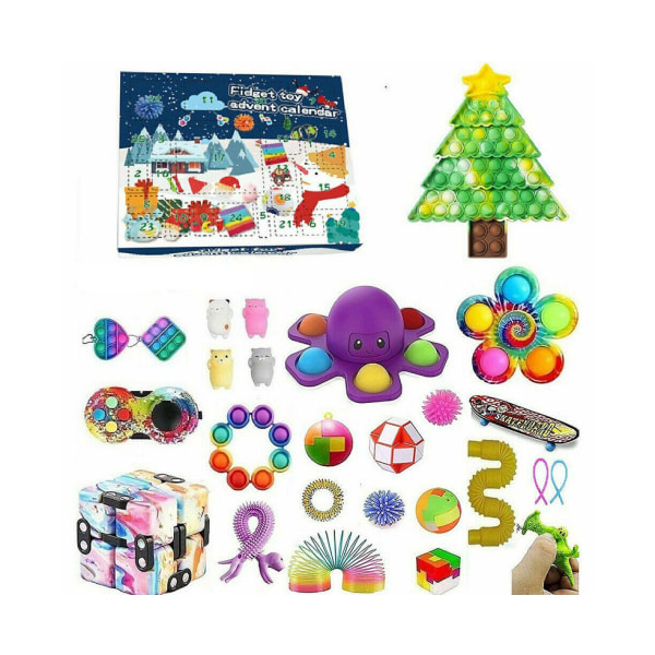 sunwoif 24-dagars adventskalender Fidget Toy Blind Box Jul - Träd