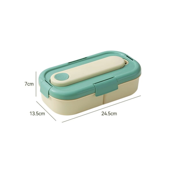 1200ml Användbar Bento Box Miljövänlig studentlunch - grön