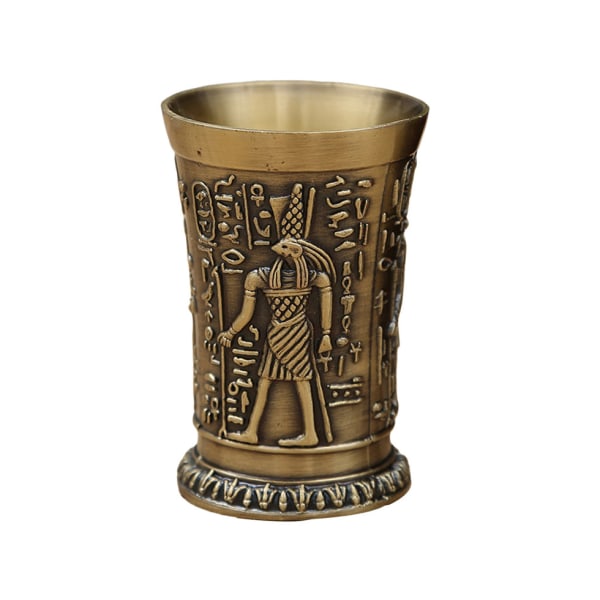 Användbar Shot Cup 2 färger Queen Apollo Pattern Egypt - Brons C