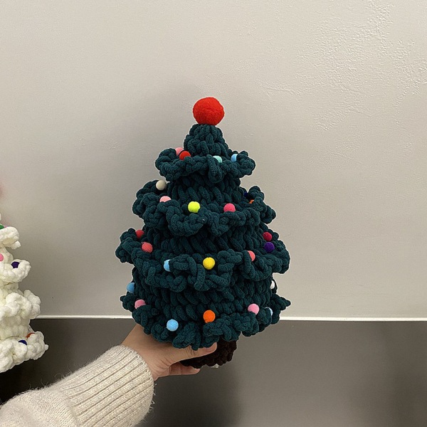 Christmas Tree Crochet Kit för nybörjare Allt i ett Söt julgranstickat gör-det-själv-kit typ 4