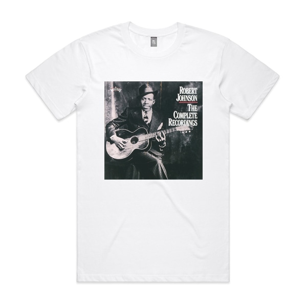 Robert Johnson The Complete Recordings Album Cover T-shirt Vit XL