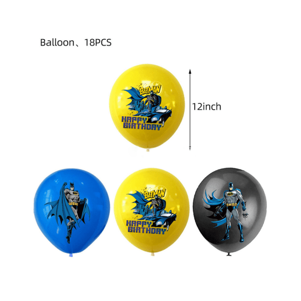 Batman-tema festtillbehör - dekorationsballonger set