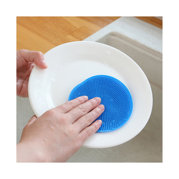 Blå Flexibel Anti-Scratch Dubbelsidig Dekontamineringsdiskborste