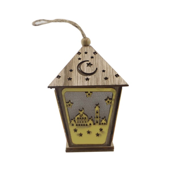Golden Erlez Trä Mini House Ornaments - Delikat nattljus för fester