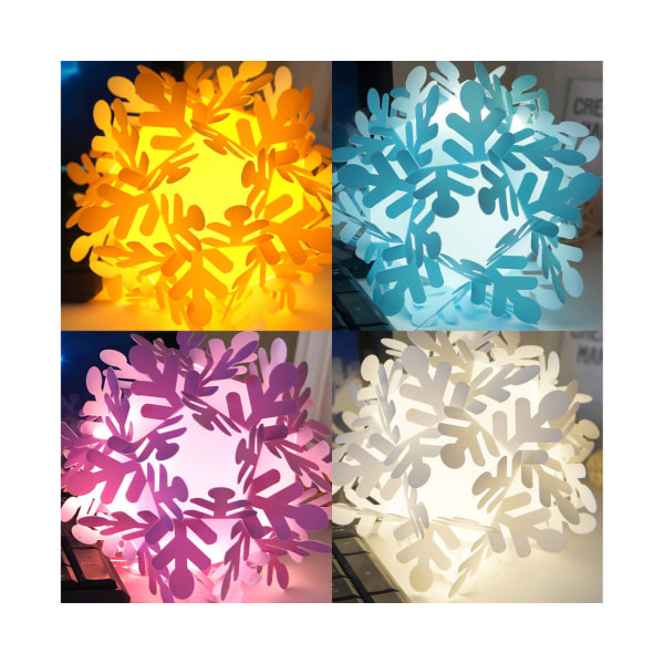 Erlez Random Color Traditionell Snowflake Lantern - Bärbar PP