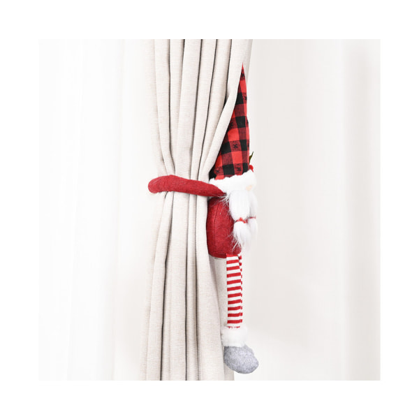 Jultomten Röd Gardinspänne - Slipshållare Clip Dekoration