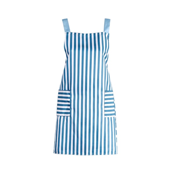 Söt vattentätt förkläde 2 färger prickmönster matlagningsförkläde - blå A