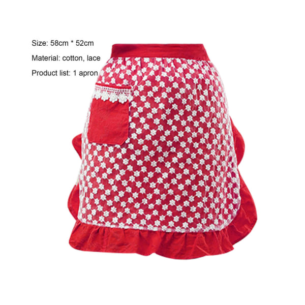 Premium Midjeförkläde Smörjtåligt Bakkockförkläde - Röd