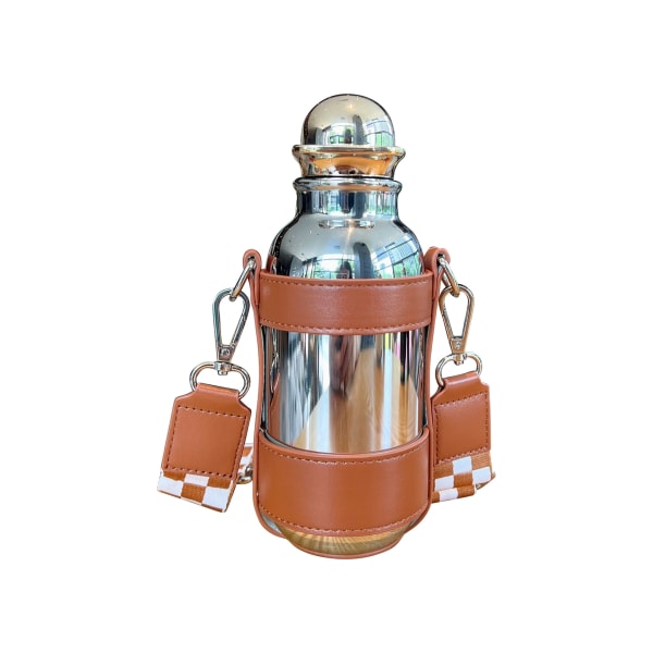 360 ml vakuumkopp isolerad livsmedelsklass Läcksäker Stor kapacitet Hålla varm vattenflaska Daglig användning - Brun