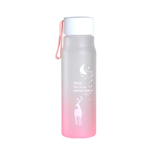 560 ml vattenflaska bred mun Läcksäker PC Okrossbar drickskopp med lock Hushållsartiklar - Rosa