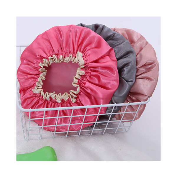Rose Red Elastisk Återanvändbar vattentät cap för kvinnor - Cover Badhatt