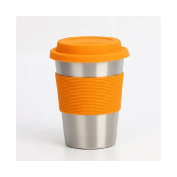 1 Set Praktiskt vattenglas Silikon Travel Party Coffee - Orange