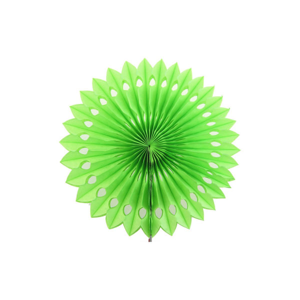 Ljusgrön ricm Pappersfläkt Blomsterdekor - Runda skeletthjul för fester