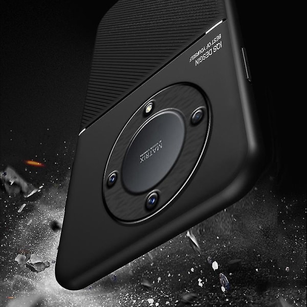 Lines Imprinted Slim Case For Honor Magic 5 Lite 5g /honor X9a 5g Phone case Pu Läder TPU- cover Gratis frakt Blue
