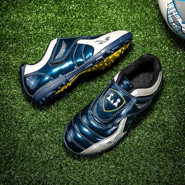 Fotbollsskor för barn Pojkar Flickor Fotbollsskor Grästräning Sport Skor Sneakers Yj22030 DarkBlue 38