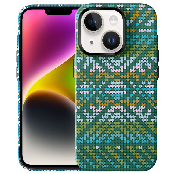 Textile Texture Matt Case för iPhone 15 Green