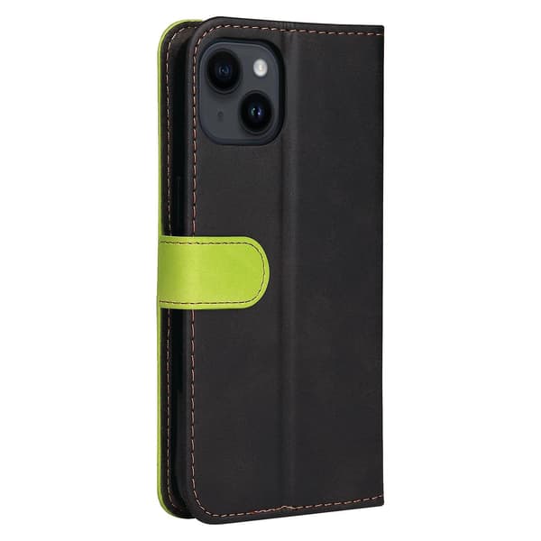 Phone case i läder för iPhone 15 Green