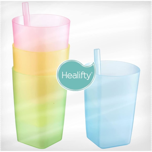 Sippy Cup med sugrör Blandade färger Halmkoppar Plastkopp drickskopp null none