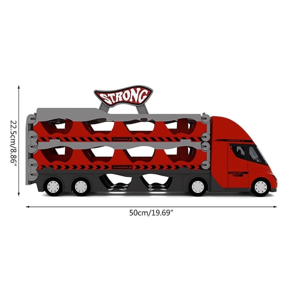 Toddler Lastbilstransportfordon Leksak för 3 år+ pojkar och flickor Red Random 12 alloy car