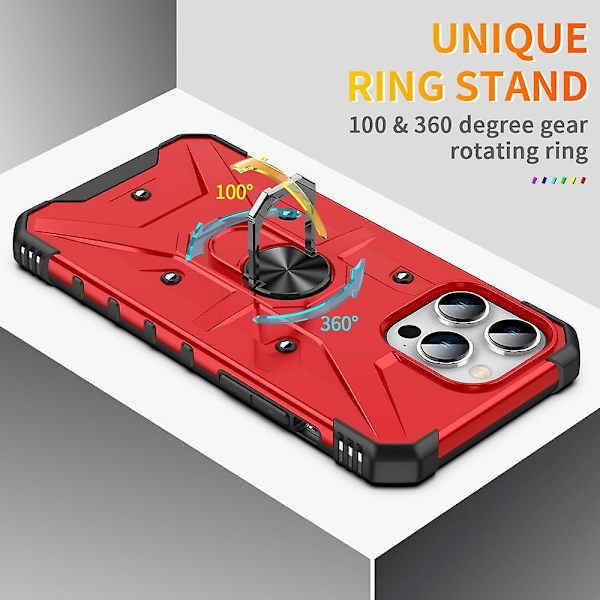 Ringhållare Phone case För iPhone 15 Pro Red
