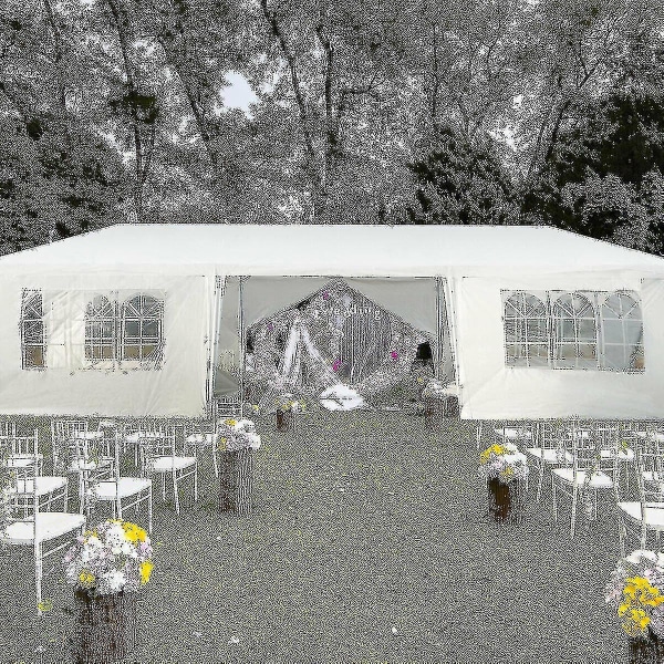 10\"x30\" Utomhusfest Bröllop Tält Baldakin Heavy Duty Gazebo Paviljong 8 Sidovägg Op3936wh null none
