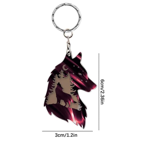 Wolf Key Chain, Plateau Wolf Decoration, Wolf Key Chain Gift Red