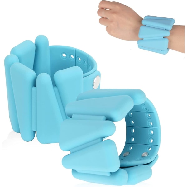Styrketräning handledsviktset för kvinnor, ankelvikter för män, handviktset för kvinnor, bärbara vikter Justerbara 1st Blue