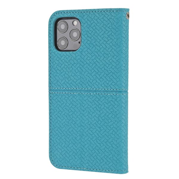 Sömnad Vävt Case För iPhone 15 Plus Blue