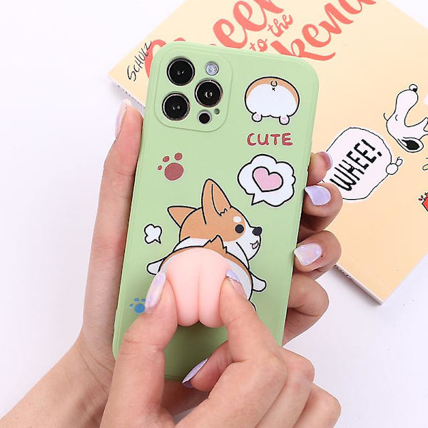 Sztxj Phone case, För Iphone 13 3d Tredimensionell Creative Decompression Phone case Rolig Söt Mjuk Silikon Squeeze Pig Ass Dog A null none