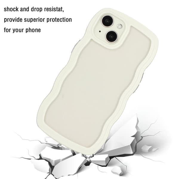 Wave TPU Clear PC- case för iPhone 15 White